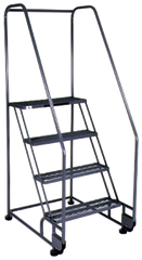Model 4TR26E4; 4 Steps; 28 x 47'' Base Size - Tilt-N-Roll Ladder - Top Tool & Supply
