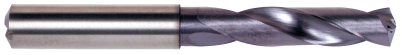 1/2 Dia. - 107mm OALTiAlN Coated-Carbide-Short Length High Performance Drill-Coolant Fed - Top Tool & Supply