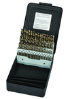 60 Pc. #1 - #60 Wire Gage Cobalt Bronze Oxide Screw Machine Drill Set - Top Tool & Supply