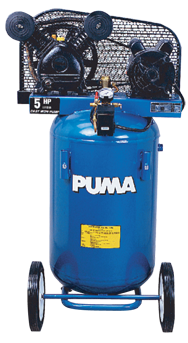 Portable Air Compressors - Model #PK5020VP; 20 Gallon / Vertical Tank; 5HP; 1PH; 115/230V Motor - Top Tool & Supply