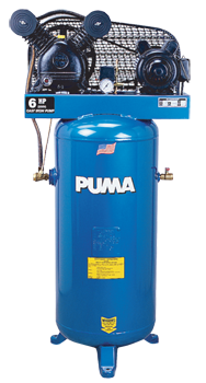 Air Compressors - Model #PP6060V; 60 Gallon / Vertical Tank; 6HP; 1PH; 230V Motor - Top Tool & Supply