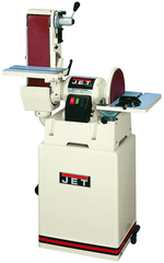 #JSG-6CS Closed Stand Combination Belt/Disc Sander; 6" x 48" Belt; 12" Disc; 1.5HP 115/230V 1PH Prewired 115V Motor; 277 lbs. - Top Tool & Supply