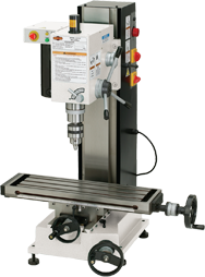 Mill with Dovtail Column - R-8 Spindle - 6-1/4 X 21-5/8'' Table - 3/4 HP - 1PH - 110V Motor - Top Tool & Supply