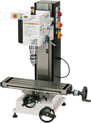 Mill with Dovtail Column - R-8 Spindle - 6-1/4 X 21-5/8'' Table - 3/4 HP - 1PH - 110V Motor - Top Tool & Supply