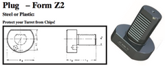 VDI Plug - Form Z2 (Plastic) - Part #: CNC86 82.80158P - Top Tool & Supply