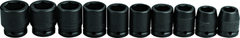 Proto® 3/4" Drive 10 Piece Impact Socket Set - 6 Point - Top Tool & Supply