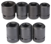 Proto® 1" Drive 7 Piece Impact Socket Set - 4 Point - Top Tool & Supply