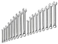 Proto® 18 Piece Full Polish Anti-Slip Fractional and Metric Combination Wrench Set - 12 Point - Top Tool & Supply