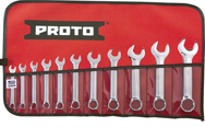 Proto® 11 Piece Full Polish Short Combination Wrench Set - 12 Point - Top Tool & Supply