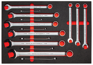 Proto® Foamed 15 Piece Combination Wrench Set- Satin- 12 Point - Top Tool & Supply