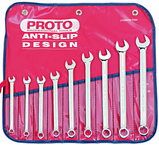 Proto® 9 Piece Full Polish Metric Combination Wrench Set - 12 Point - Top Tool & Supply