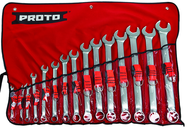 Proto® Tether-Ready 15 Piece Satin Metric Combination ASD Wrench Set - 12 Point - Top Tool & Supply