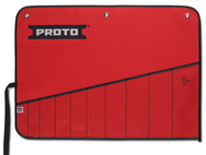 Proto® Red Canvas 10-Pocket Tool Roll - Top Tool & Supply