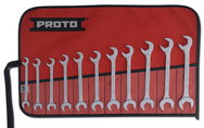 Proto® 11 Piece Full Polish Metric Angle Open-End Wrench Set - Top Tool & Supply