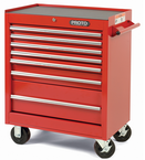 Proto® 440SS 27" Roller Cabinet - 7 Drawer, Red - Top Tool & Supply