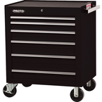 Proto® 450HS 34" Roller Cabinet - 6 Drawer, Black - Top Tool & Supply