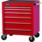 Proto® 450HS 34" Roller Cabinet - 6 Drawer, Red - Top Tool & Supply