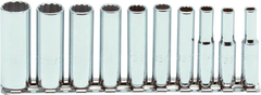 Proto® 1/4" Drive 10 Piece Deep Socket Set - 12 Point - Top Tool & Supply