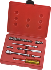 Proto® 1/4" Drive 19 Piece Socket, Combination Set - 6 and 8 Point - Top Tool & Supply