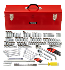 Proto® 1/4", 3/8" & 1/2" Drive 184 Piece Socket Set with Box - Top Tool & Supply