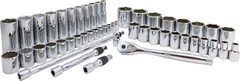 Proto® 3/8" & 1/2" Drive 50 Piece Combination Socket Set - 6 and 12 Point - Top Tool & Supply