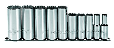 Proto® 3/8" Drive 10 Piece Deep Socket Set - 12 Point - Top Tool & Supply