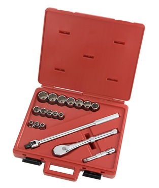 Proto® 1/2" Drive 18 Piece Socket Set - 12 Point - Top Tool & Supply