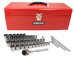 Proto® 3/8" & 1/2" Drive 39 Piece Combination Socket Set- 6 Point - Top Tool & Supply