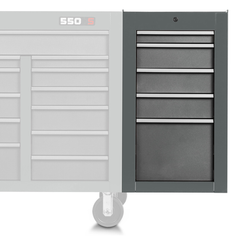 Proto® 550S Side Cabinet - 5 Drawer, Dual Gray - Top Tool & Supply