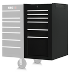 Proto® 550S Side Cabinet - 6 Drawer, Gloss Black - Top Tool & Supply