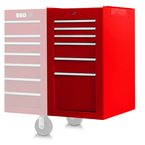 Proto® 550S Side Cabinet - 6 Drawer, Gloss Red - Top Tool & Supply