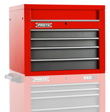 Proto® 550S 34" Top Chest - 4 Drawer, Safety Red and Gray - Top Tool & Supply