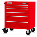 Proto® 550S 34" Roller Cabinet - 6 Drawer, Gloss Red - Top Tool & Supply