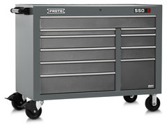 Proto® 550E 50" Power Workstation - 10 Drawer, Dual Gray - Top Tool & Supply