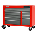 Proto® 550E 50" Front Facing Power Workstation w/ USB - 10 Drawer, Safety Red and Gray - Top Tool & Supply