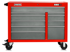 Proto® 550S 50" Workstation - 10 Drawer, Safety Red and Gray - Top Tool & Supply