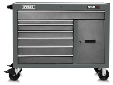 Proto® 550S 50" Workstation - 7 Drawer & 1 Shelf, Dual Gray - Top Tool & Supply