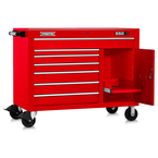 Proto® 550S 50" Workstation - 7 Drawer & 1 Shelf, Gloss Red - Top Tool & Supply