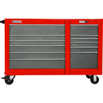 Proto® 550S 66" Workstation with Removable Lock Bar- 11 Drawer- Safety Red & Gray - Top Tool & Supply