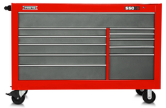 Proto® 550S 66" Workstation - 11 Drawer, Safety Red and Gray - Top Tool & Supply