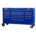 Proto® 550E 67" Power Workstation - 18 Drawer, Gloss Blue - Top Tool & Supply