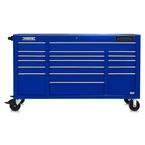 Proto® 550E 67" Front Facing Power Workstation w/ USB - 18 Drawer, Gloss Blue - Top Tool & Supply