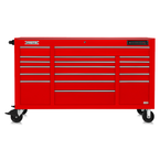 Proto® 550E 67" Power Workstation - 18 Drawer, Gloss Red - Top Tool & Supply