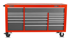 Proto® 550S 78" Workstation - 20 Drawer, Safety Red and Gray - Top Tool & Supply