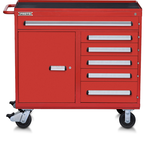 Proto® 560S 45" Workstation- 6 Drawer & 1 Shelf- Gloss Red - Top Tool & Supply