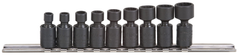 Proto® 1/4" Drive 9 Piece Metric Universal Impact Socket Set - 12 Point - Top Tool & Supply