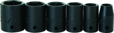 Proto® 1/4" Drive 6 Piece Impact Socket Set - 6 Point - Top Tool & Supply