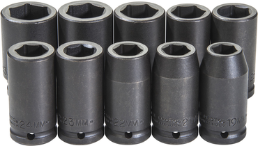 Proto® 3/4" Drive 10 Piece Impact Socket Set - 6 Point - Top Tool & Supply