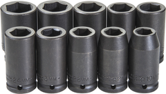 Proto® 3/4" Drive 10 Piece Impact Socket Set - 6 Point - Top Tool & Supply