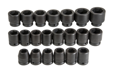 Proto® 3/4" Drive 21 Piece Metric Impact Socket Set - 6 Point - Top Tool & Supply